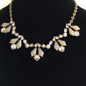 J Crew brushed brass statement necklace